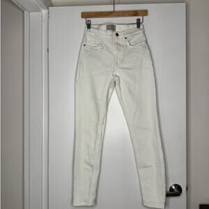 Everlane High Rise Straight Ankle Jeans - Size 26 Regular - White Denim